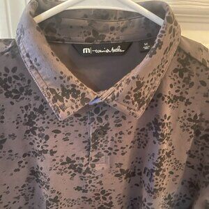 Travis Mathew A LITTLE SPICE golf polo shirt dark grey travismathew Sz M Logo